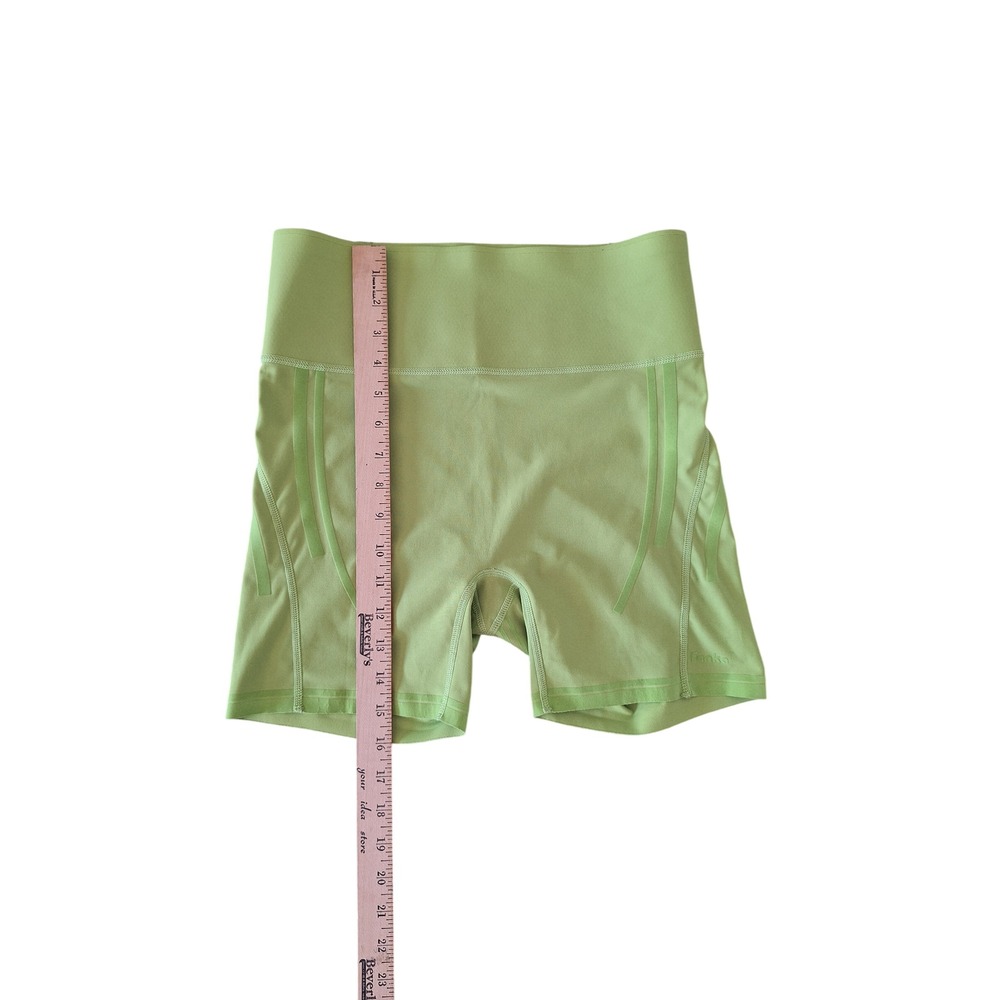 Fanka Body Sculpt High Waisted Biker Shorts Lime Green Athletic Compression
